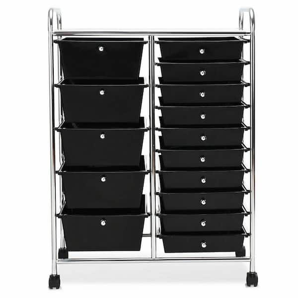  Rolling File Cart, Filing Cabinet with 4 Storage Drawers,  Hanging File Folder Organizer Holder Under Desk for Home Office Classroom  Organization, Utility Craft Cart with Wheels, Black(Patent Pending) :  Office Products