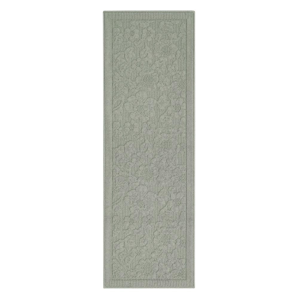 Rosemoor Sage 2 ft. X 6 ft. Floral Machine Washable Runner Rug price history on PriceWatchPro