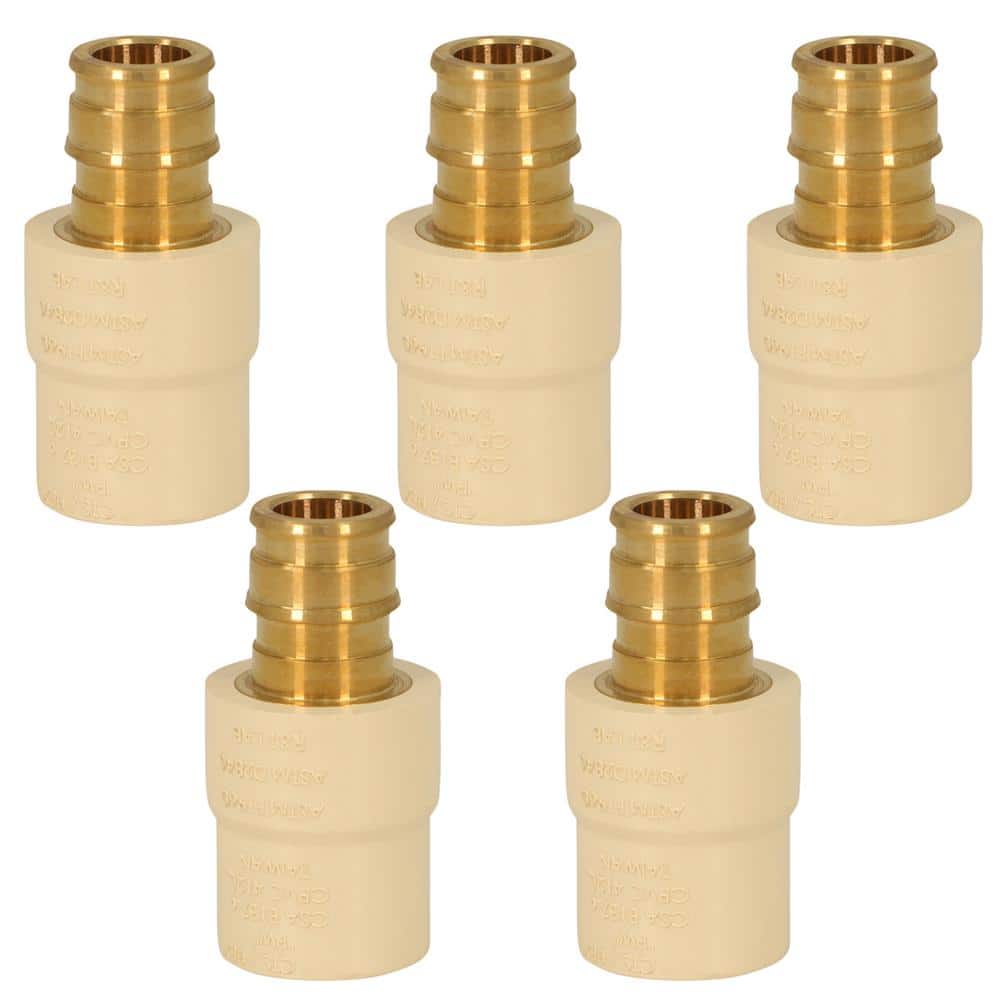 1 in. Expansion Pex x 1 in. Brass PVC Lead Free Adapter Pipe Fitting (Pack of 5) price history on PriceWatchPro