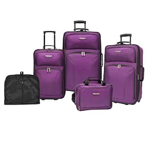 Travelers Choice Versatile 5-Piece Purple Luggage Set