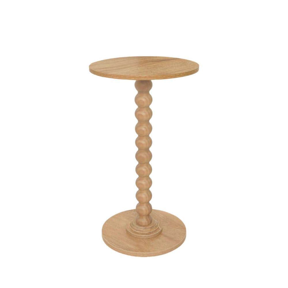 11.8 in Round Rustic Walnut Yellow Pine Wood Outdoor Side Snack Tables Modern Accent Nightstand price history on PriceWatchPro