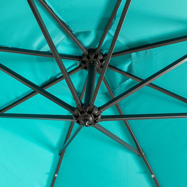 teal solar patio umbrella