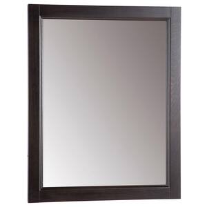 Chelsea 22 in. W x 27 in. H Rectangular Tri Fold Wood Framed Wall Bathroom Vanity Mirror in Charcoal