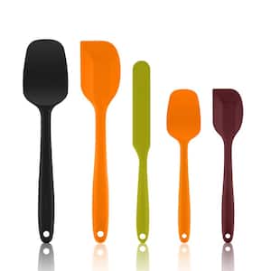 Silicone Spatulas BPA-Free Premium with Stainless Steel Core Heat-Resistant, Non-Stick Dishwasher Safe, Multi-Color