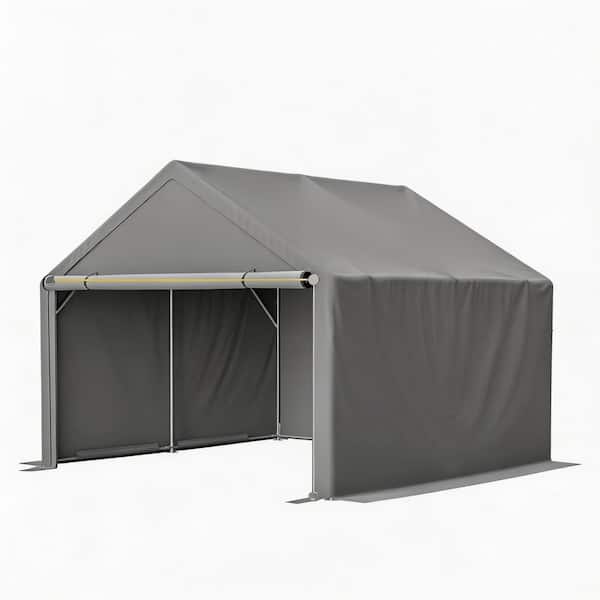 10 ft. W x 10 ft. D Metal Shed with Waterproof UV-Resistant Cover and Roll-Up Door (100 sq. ft.)