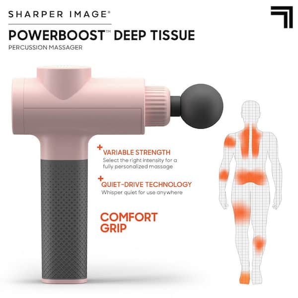 Sharper Image Powerboost Deep Tissue Massager Percussion Device 1015772 -  The Home Depot