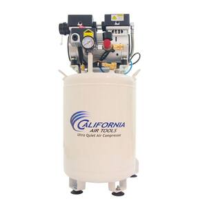 10 Gal. 1 HP Stationary Ultra Quiet and Oil-Free Industrial Electric Air Compressor with Air Dryer and Auto Drain Valve