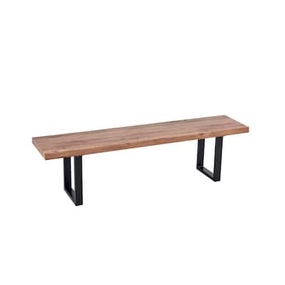 Benedict Light Wood Oak Dining Bench 71 in. L x 19.5 in. H