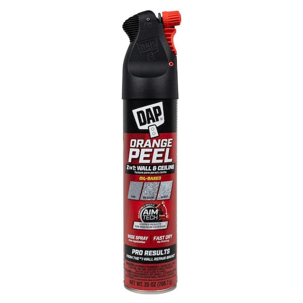 DAP Spray Texture 25 Oz. Orange Peel Oil Based 2-in-1 Wall and Ceiling White Texture Spray with Aim Tech Nozzle