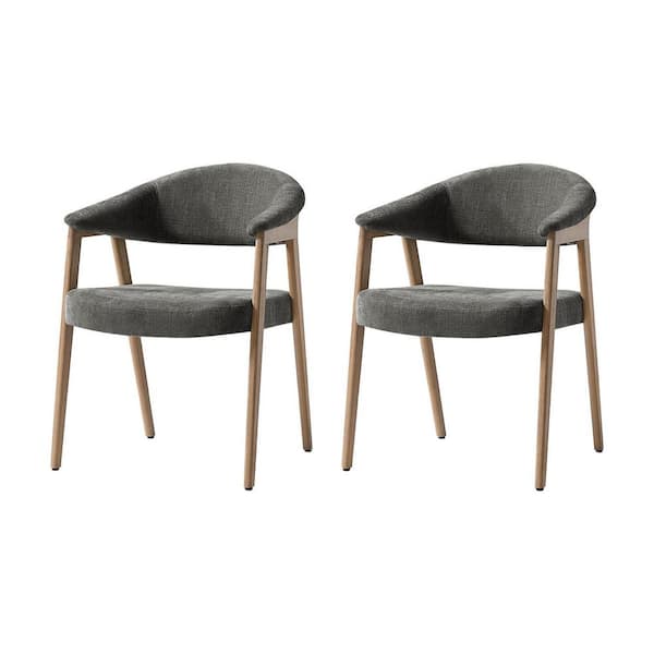 JAYDEN CREATION Elisa Dark Grey Polyester Mid-Century Modern