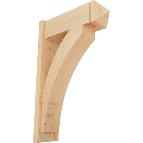 Ekena Millwork 8 in. x 34 in. x 22 in. Thorton Arts and Crafts Smooth Douglas Fir Outlooker