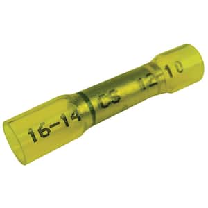 Step Down 3-To-1 Heat Shrink Butt Connectors, Wire Range: 16-14 to 12-10, Yellow (10-Piece)