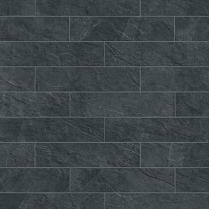 Slate Midnight 3 in. x 12 in. Stone Look Porcelain Floor and Wall Tile (3.39 sq. ft./Case)