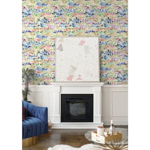 Water Coloring Spring Vinyl Peel and Stick Wallpaper Roll ( Covers 30.75 sq. ft. )