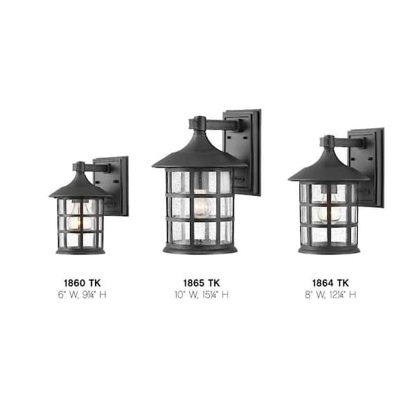 HINKLEY - Freeport 1-Light Textured Black Outdoor Wall Sconce