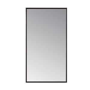 Viella 17.7 in. W x 32 in. H Rectangular Aluminum Framed Wall Bathroom Vanity Mirror in Black