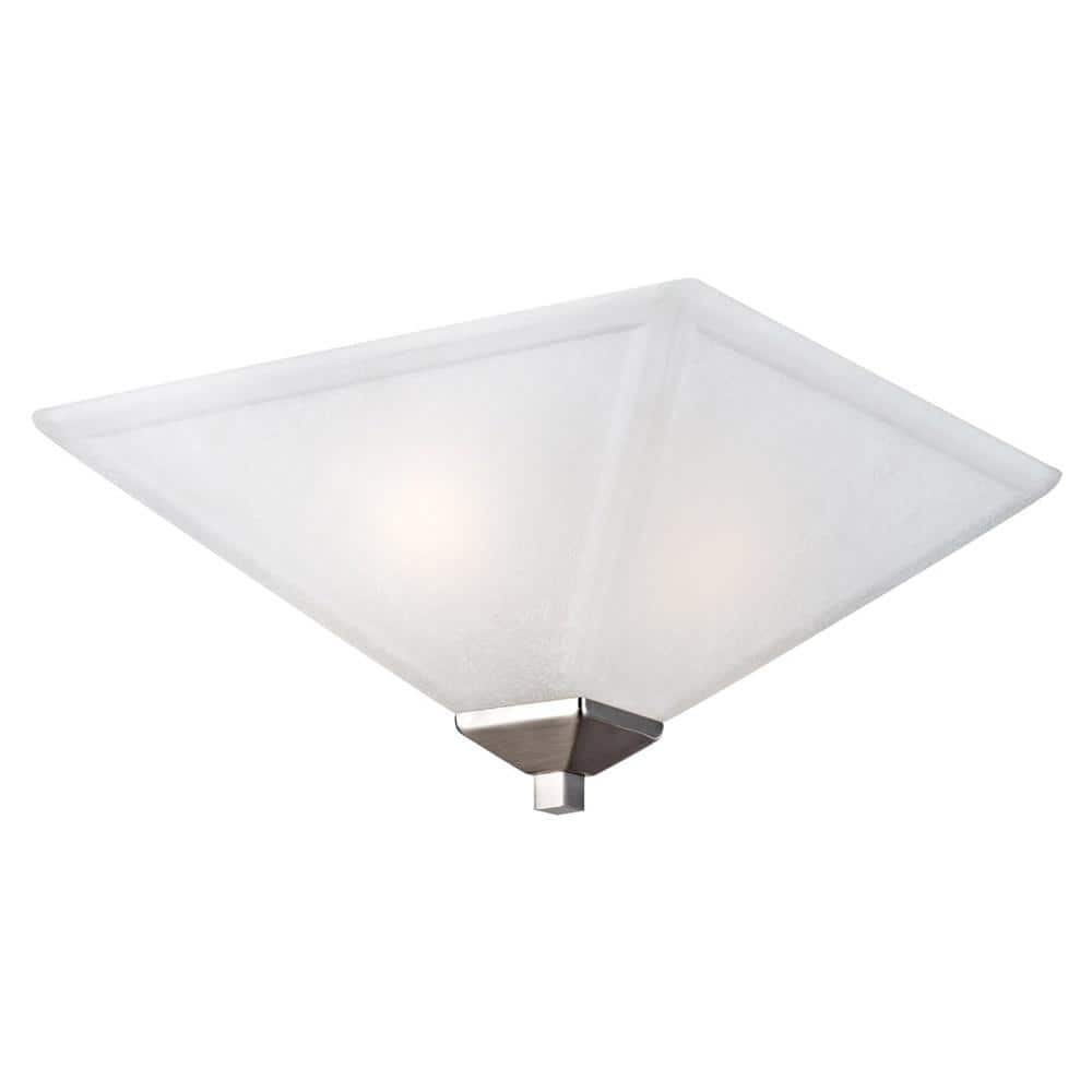 Torino 13 in. 2-Light Satin Nickel Flush Mount Light price history on PriceWatchPro