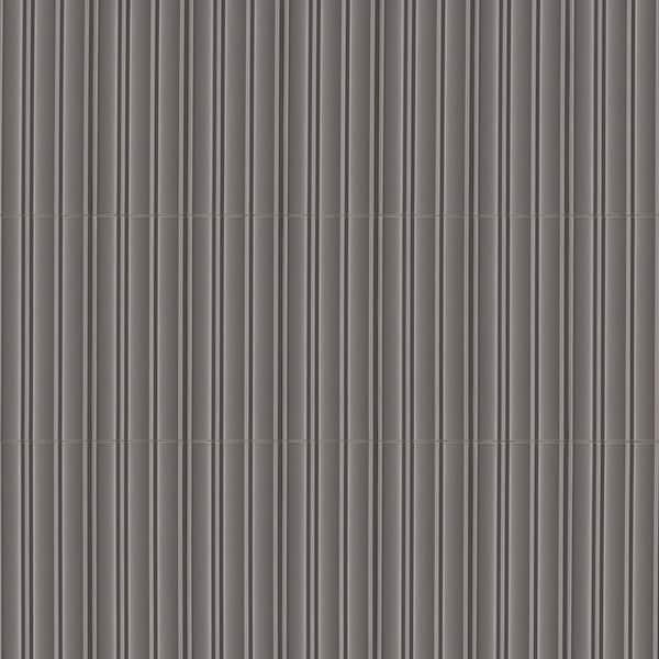 Olden Pewtre 7 in. x 16 in. Satin Porcelain Fluted Subway Wall Tile (10.25 sq. ft./Case)