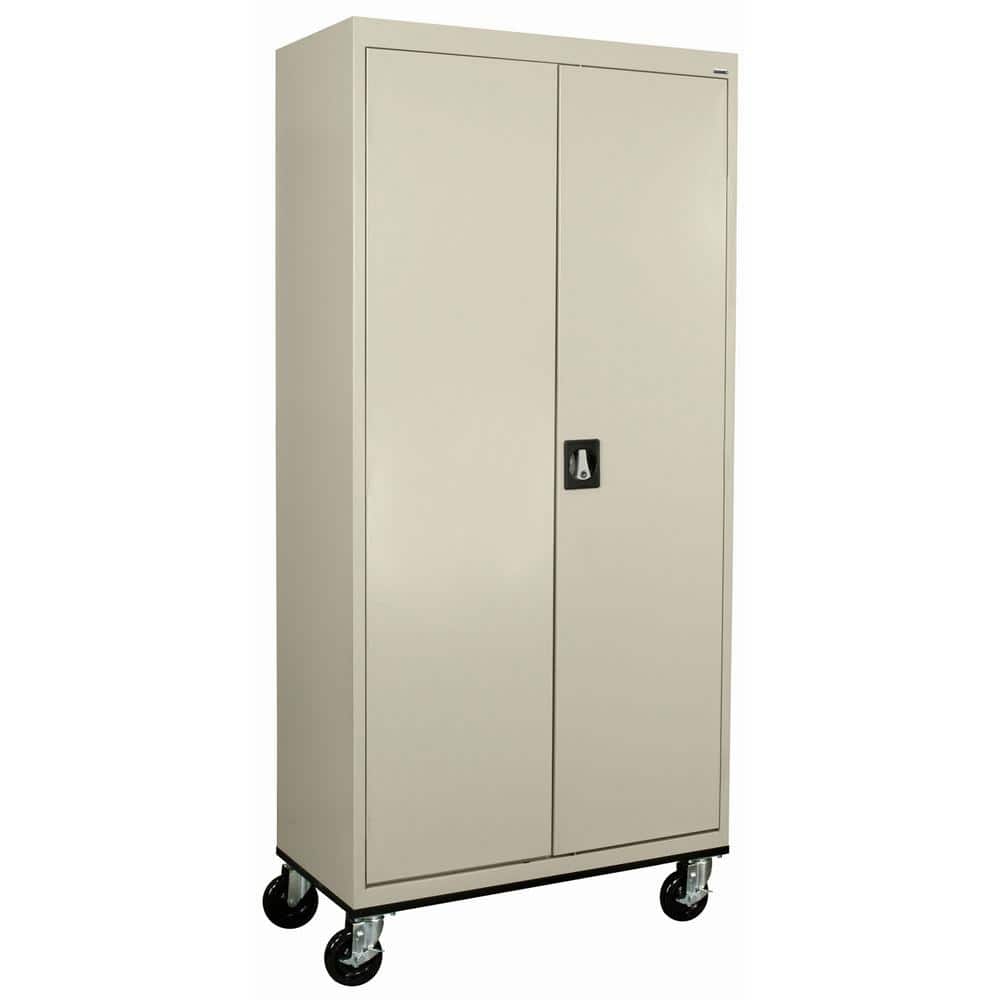 Transport Wardrobe Series 36 in. W x 78 in. H x 24 in. D 22-Gauge 2-Shelf Freestanding Storage Cabinet in Putty price history on PriceWatchPro
