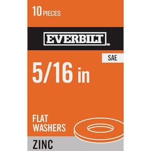 5/16 in. Zinc Flat Washer (10-Pack)