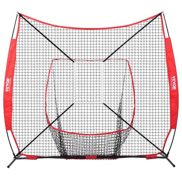 VEVOR 7 x 7 ft. Baseball Softball Practice Net,Portable Baseball ...