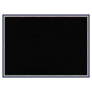 Theo Blue Narrow Wood Framed Black Corkboard 29 in. x 21 in. Bulletin Board Memo Board