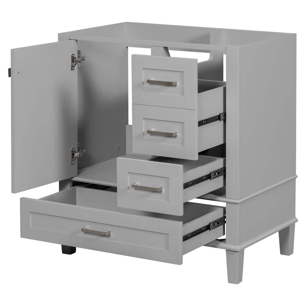 17.9 in. W x 29.4 in. D x 33 in. H Bathroom Gray Linen Cabinet