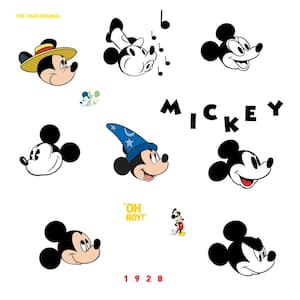 Mickey Mouse Classic 90th Anniversary Multi-Color Vinyl Wall Decal