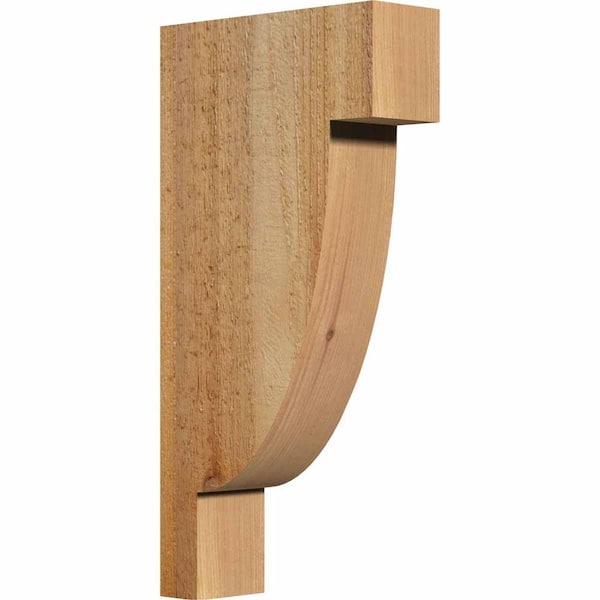 Ekena Millwork 4 in. x 12 in. x 24 in. Western Red Cedar Alpine Rough Sawn Corbel