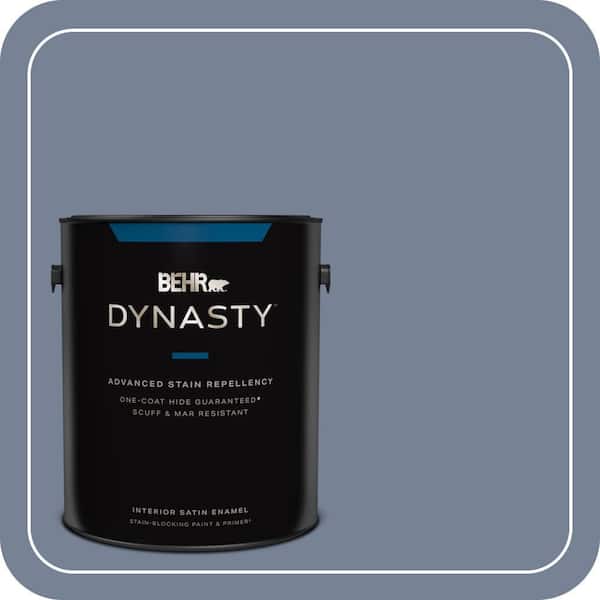 BEHR DYNASTY 1 gal. #PPU15-07 Tranquil Pond Satin Enamel Interior Stain-Blocking Paint and Primer