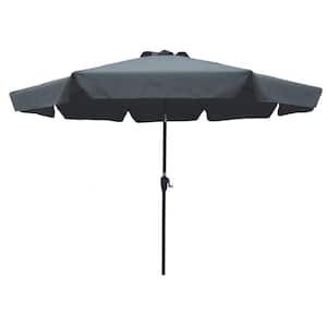 10 ft. Steel Market Tilt Patio Umbrella in Dark Gray