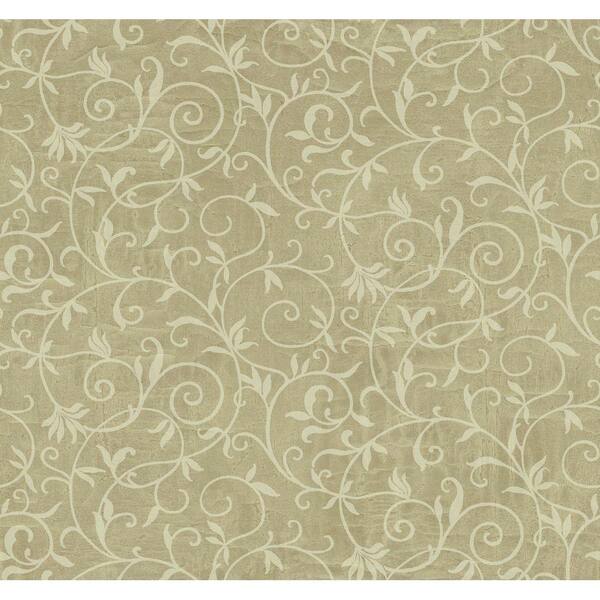 York Wallcoverings 60.75 sq. ft. Scrolling Layered Trails Wallpaper