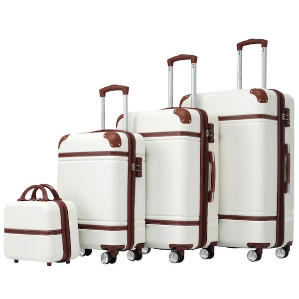 INNOBULE 4-piece hard shell suitcase set, suitcase and toiletry bag trolley case with TSA Lock (12/20/24/28 inches)