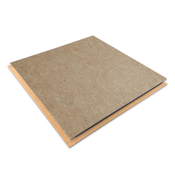 Marmoleum Cinch Loc Seal Weathered Sand 9.8 mm T x 11.81 in. W x 11.81 in. L Laminate Flooring (6.78 sq. ft./case)