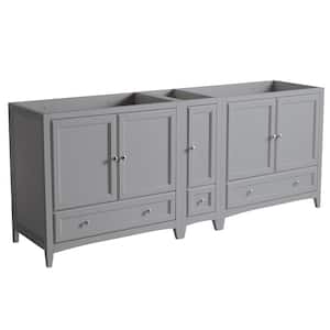 Oxford 83 in. W Traditional Double Bath Vanity Cabinet Only in Gray
