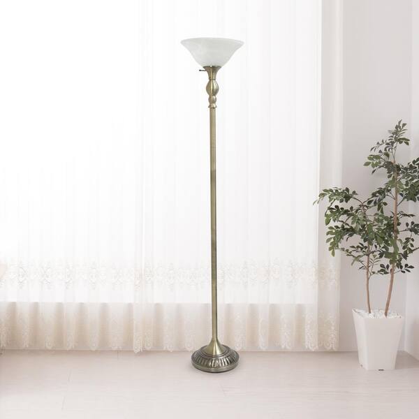 LF2001 71 in. 1 Light Torchiere Floor Lamp - The Home Depot