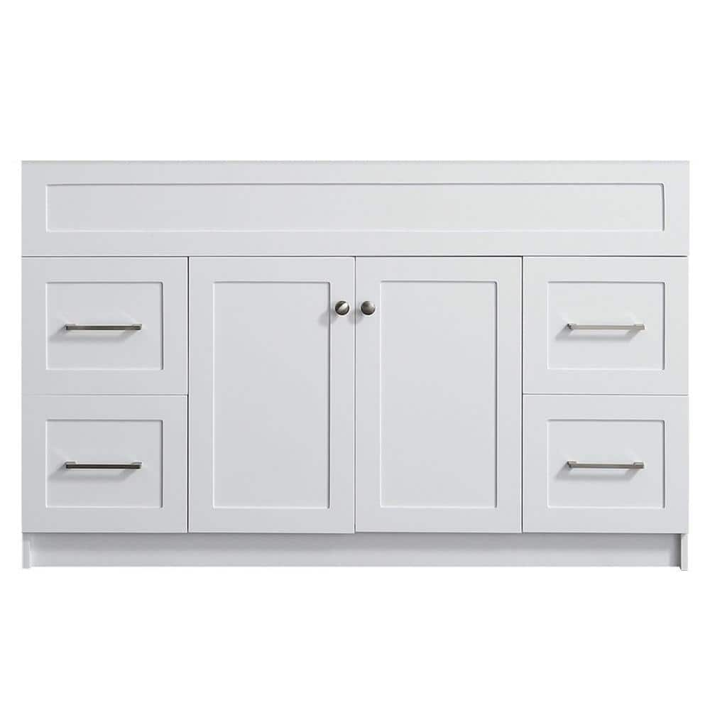 Ariel Hamlet 54 In W X 215 In D X 335 In H Bath Vanity Cabinet Only In White F055s Bc Wht The Home Depot