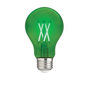 40-Watt Equivalent A19 Dimmable Filament Green Colored Glass LED Light Bulb (1-Pack)