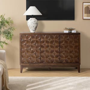 Jerardo Walnut 54 in. Sideboard with Solid Wood Legs