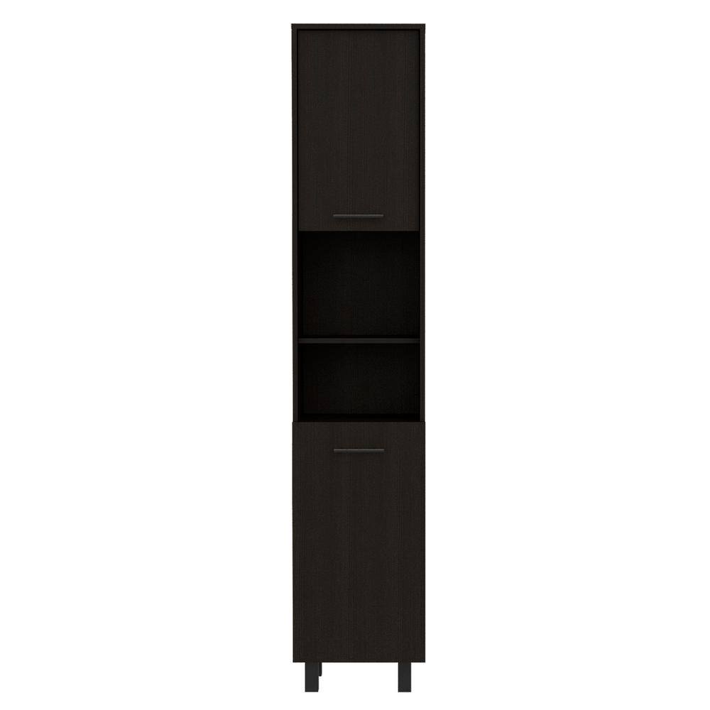 15.7 in. W x 13.7 in. D x 79.5 in. H Black Linen Cabinet Storage Cabinet with 5 Shelves and Double Door price history on PriceWatchPro