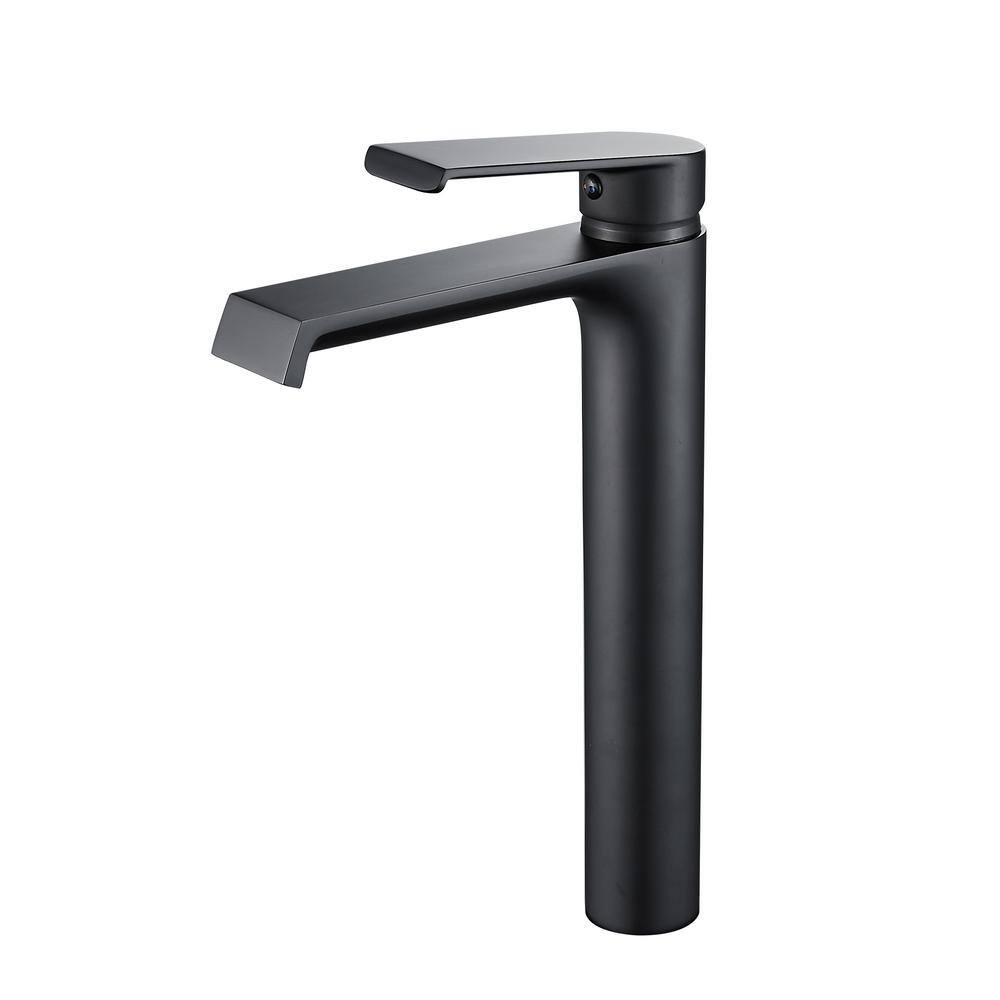 Single Handle Single Hole Bathroom Faucet with Supply Lines and Spot Resistant in Matte Black price history on PriceWatchPro