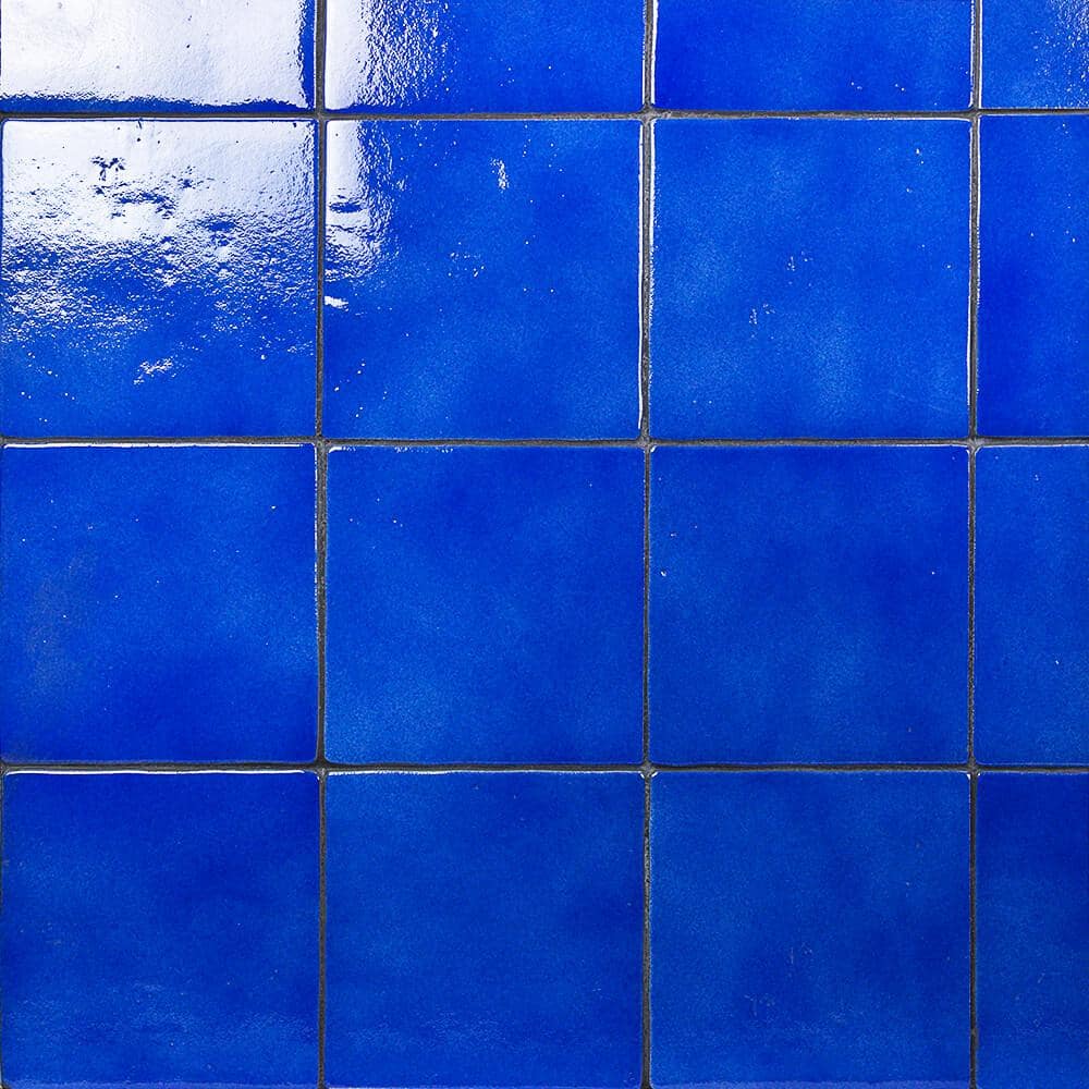 Triton 7" x 7" Polished Blue Porcelain Tile