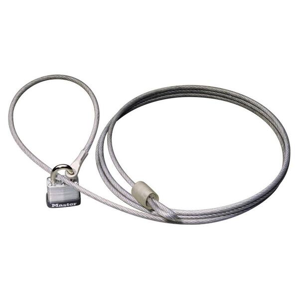 Master Lock 7 ft. (2.1 m) Car Cover Cable with Laminated Steel Padlock