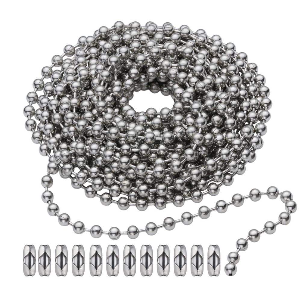 120 in. Copper Ceiling Fan Pull Chain Extension, 3 mm Beaded Ball with 12 Connectors, Silver price history on PriceWatchPro