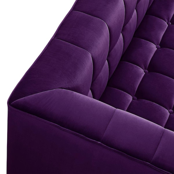 Purple Velvet Embroidered Albert Slippers - PLUSH by Civardi
