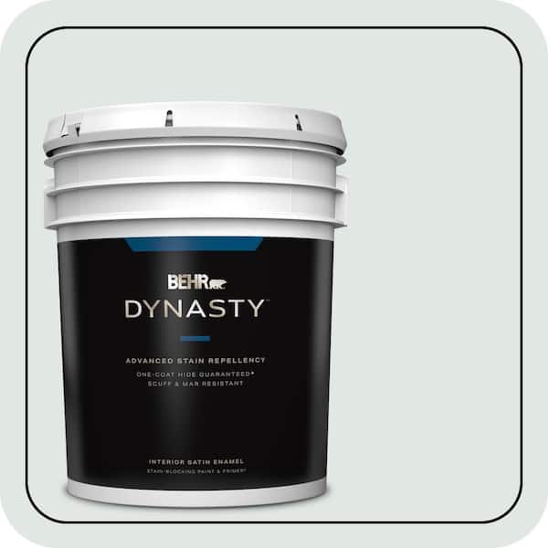 BEHR DYNASTY 5 gal. #490E-1 Glimmer Satin Enamel Interior Stain-Blocking Paint & Primer
