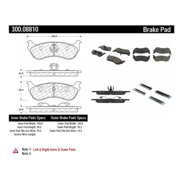 Centric Parts Disc Brake Pad Set 2002-2005 Ford Explorer V6 V8