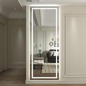 36 in. W x 96 in. H Wall-Mounted Full-length Mirror LED Light Full Body Mirror