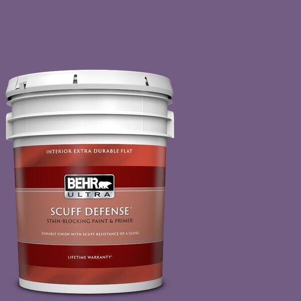BEHR ULTRA 5 gal. #650B-7 Mystical Purple Extra Durable Flat Interior Paint & Primer