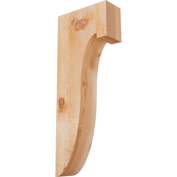 Ekena Millwork 4 in. x 10 in. x 26 in. Western Red Cedar Del Monte Rough Sawn Corbel